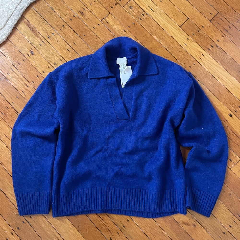 H&M Fine Knit Cobalt Sweater